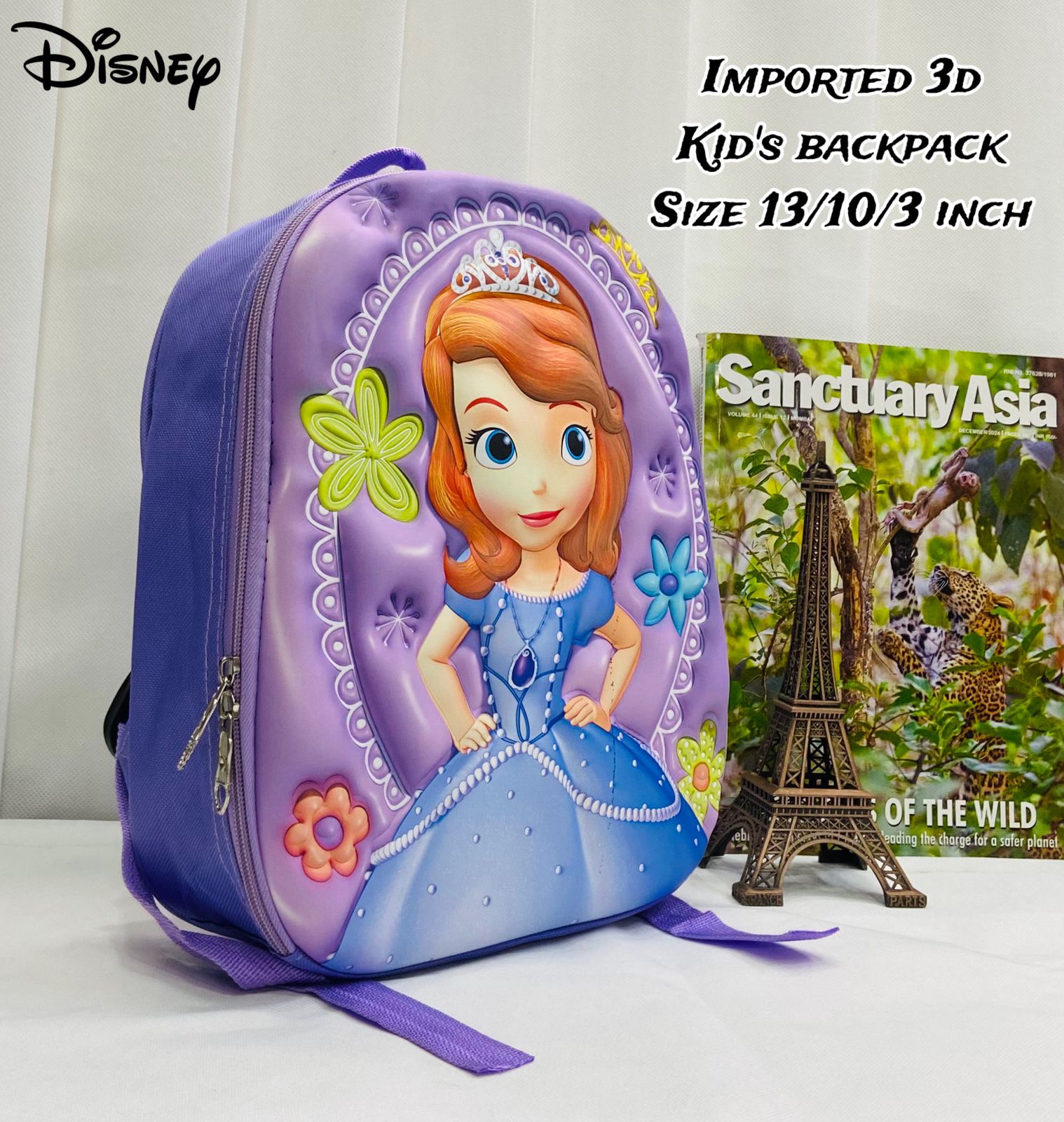 Backpack D's Disney Print Sofia Barbie Hard Shell Backpack for Girls Purple