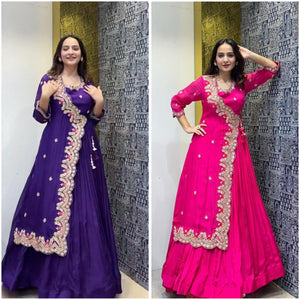 Stunning Fancy Western Style Gown with Cording Sequence Work