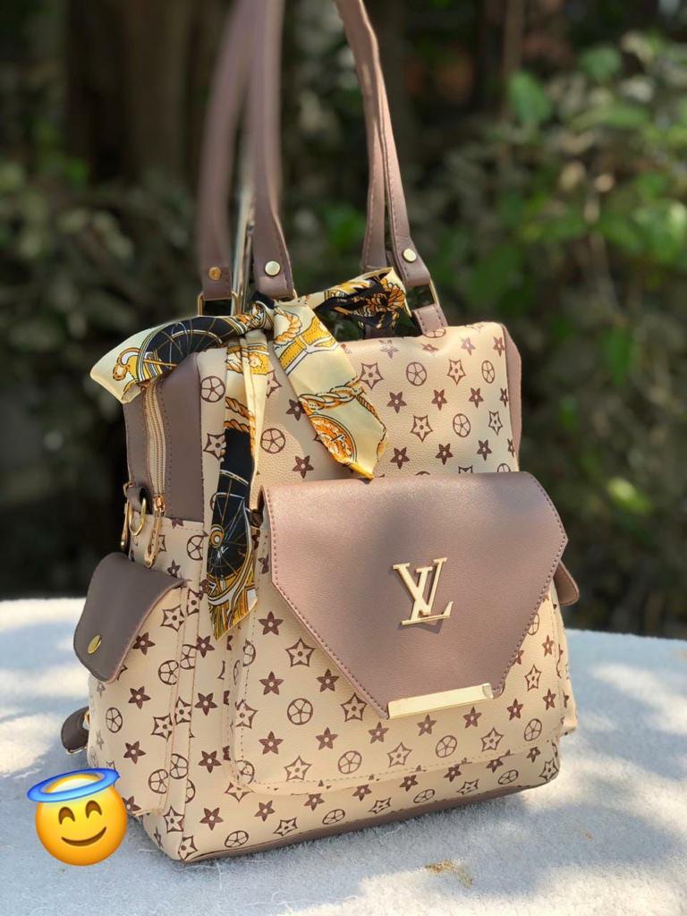 NEW MODEL 2 in 1 Big Size Bag and Backpack - Stylish & Functional Beige