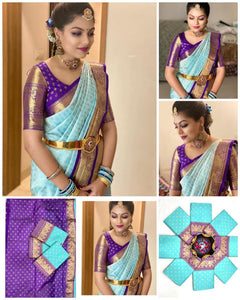 Elegant Soft Lichi Silk Saree with Rich Pallu & Jacquard Work