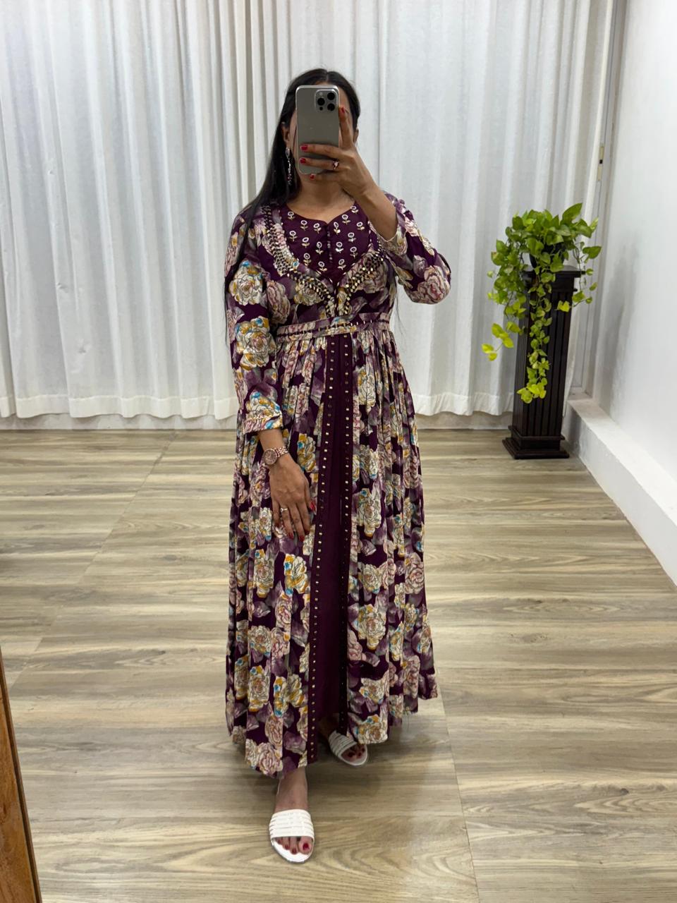 Stunning Party Wear Exquisite Hand Embroidered Gown