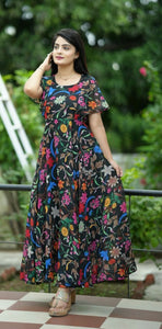 Elegant Georgette Long Maxi Dress | Party Wear | Sizes M-5XL | TREND BUY