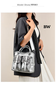 TREND BUY Glam Leopard & Croc 3-in-1 Convertible Backpack - Buy Online