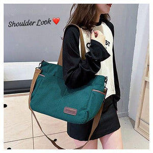 TRENDBUY Imported Classy Corduroy Tote Bag - Spacious Shoulder & Crossbody Handbag