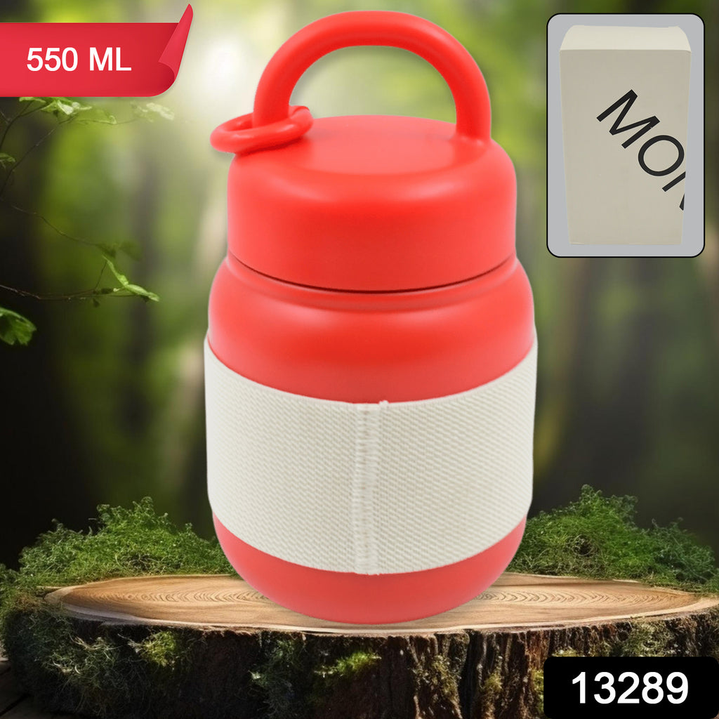 550ml stainless steel vacuum insulated mug with handle and rubber grip