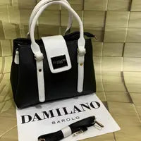 Black Da Milano Handbag - Luxury Sling with Triple Compartment