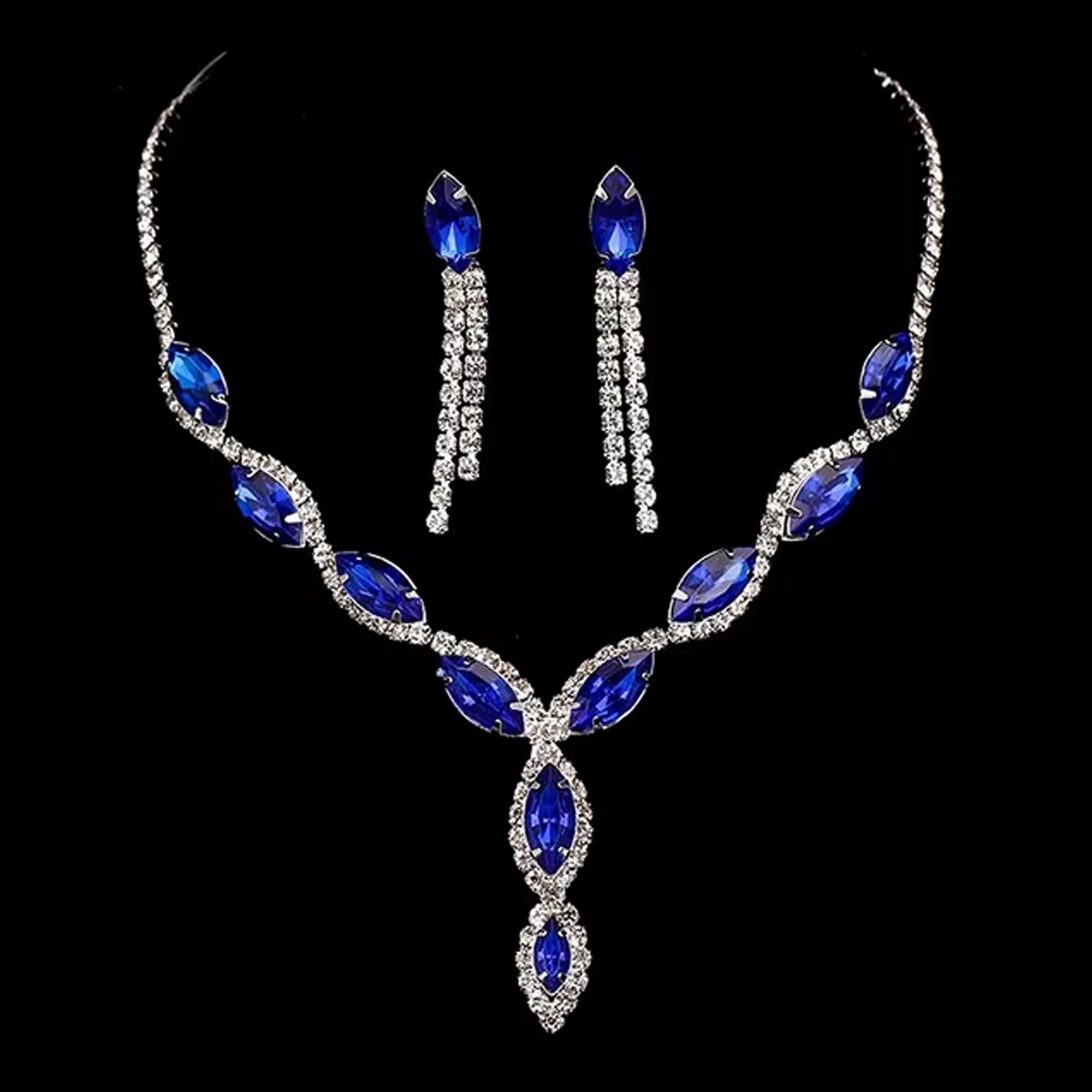 Necklace And Earrings Set Wedding Jewelry Set (1 Set Mix Color)
