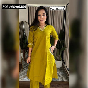 A-Line Dhabu Kurti with Pant Set for Women | Everyday Comfort