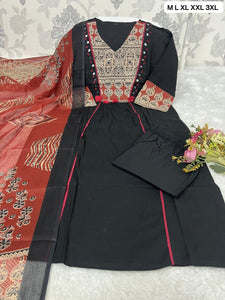 A-line Flaired Cotton Kurta Set for Women | Traditional Wear