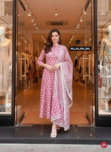 A-Line Polka Dot Kurti Set for Women | Festival & Casual Wear
