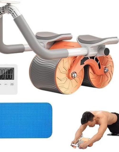 Automatic rebound 2-in-1 Ab Roller Wheel designed for powerful abs workouts.
