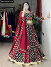 Ajarakh Print Lehenga Choli for Women | Wedding & Navratri