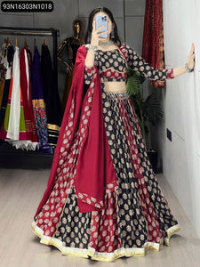 Ajarakh Print Lehenga Choli for Women | Wedding & Navratri