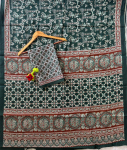 Ajrakh Mul Saree for Women | Party Wear