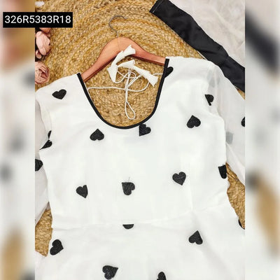 Anarkali Heart Embroidered Gown for Women | Party Wear