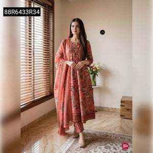 Anarkali Kurti Set Embroidered Cotton for Women | Navratri Special