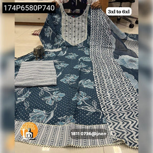 Anarkali Kurti Set Pure Jaipuri Cotton Women's | Traditional Festive Wear by Traditional Craft