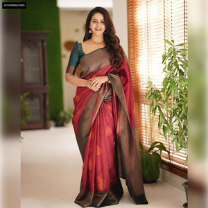 TRENDBUY Art Silk Jacquard Saree for Women - Wedding & Festive Ethnic Wear Online