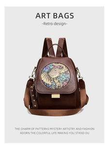 Artistic Retro Backpack for Women | Everyday Elegance | Buy Online