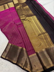 Authentic Banarasi Soft Silk Saree - Elegant Gold Zari for Festive Wear