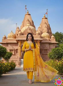 Authentic Chanderi Kurti Set - Embroidered Festive Wear for Women