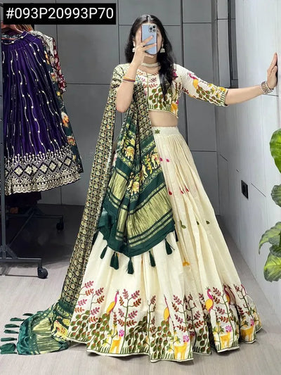 Authentic Cotton Embroidered Lehenga - Rich Festive Wear for Women