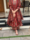 Authentic Jaipuri Cotton Kurti Set - Elegant Mirror Work