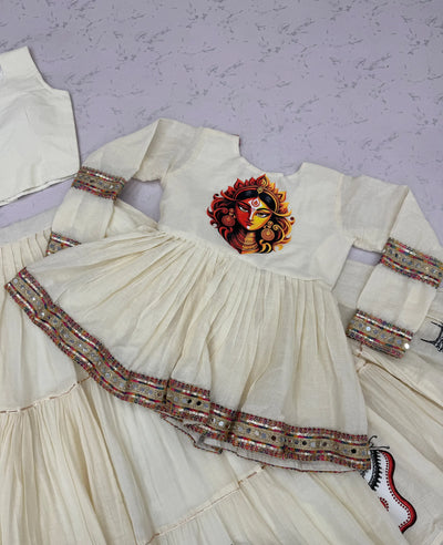 Authentic Kediyu Style Lehenga Choli - 9-Meter Flair Pure Cotton Garba Outfit