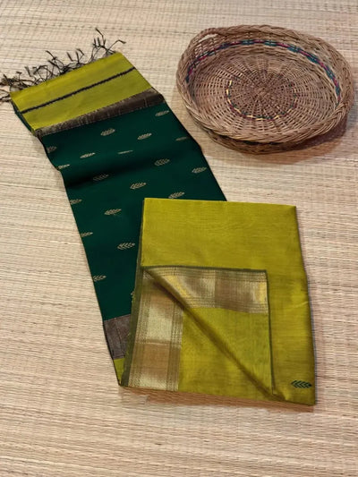 Authentic Maheshwari Cotton Silk Saree - Traditional Terchi Butta for Women