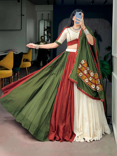 Authentic Navratri Chaniya Choli - 8-Meter Heavy Flair Lehenga for Women