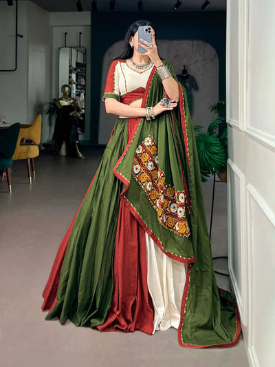 Authentic Navratri Chaniya Choli - 8-Meter Heavy Flair Lehenga for Women