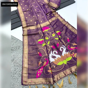 Authentic Organza Tissue Silk Paithani Saree - Zari Weaving for Festive & Wedding Wear