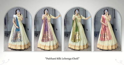 Authentic Paithani Silk Lehenga Choli - Zari Woven for Festive & Bridal Wear
