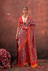 Authentic Patan Patola Silk Saree - Premium Weaving Pallu for Raksha Bandhan