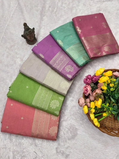 Authentic Pure Banarasi Soft Silk Saree - Zari Weaving for Women