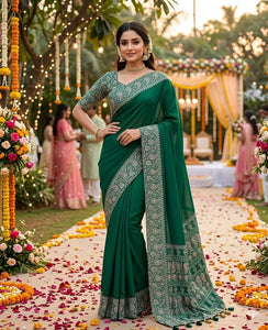 Authentic Semi Gajji Silk Saree - Festive Wear for Women