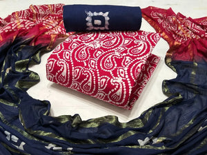 Authentic Wax Batik Pure Cotton Dress Material - Comfortable & Stylish for Women | Festive & Daily Wear