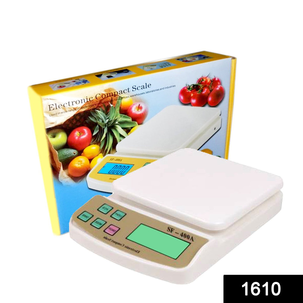 White 1610 Digital Multi-purpose Kitchen Weighing Scale (Sf400a) weighing flour in bowl.