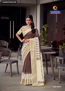 Buy Banarasi Cotton Silk Rangkat Saree for Women | Festive & Ethnic Wear Online