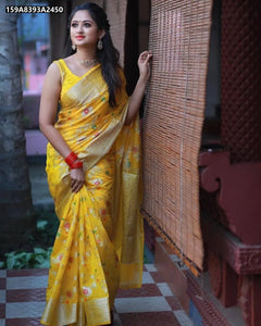 Exquisite Banarasi Khadi Georgette Silk Saree for Women | Wedding & Festive Ethnic Wear Online