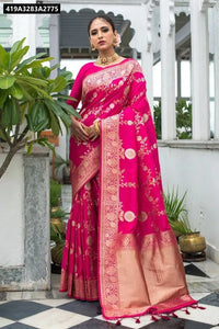 Buy Banarasi Lichi Silk Saree for Women Online | Festive & Ethnic Wear