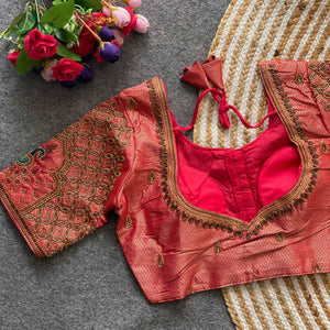 Banarasi Silk Handwork Blouse for Women | Party Wear