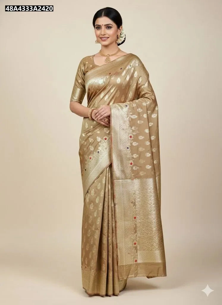 Premium Banarasi Silk Saree for Women Festive Wedding Wear