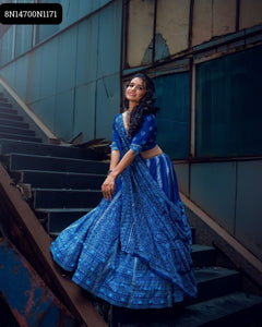 Premium Bandhani Print Vaishali Silk Lehenga Choli for Festive Celebrations