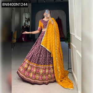 Bandhej Patola Print Lehenga Choli for Women | Festive & Wedding