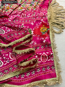 Bandhej Print Semi Gajji Silk Saree for Women - Festive & Ethnic Wear Online