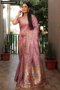 Bandhej Silk Saree with Patola Border for Women | Handcrafted Festive & Wedding Ethnic Wear Online