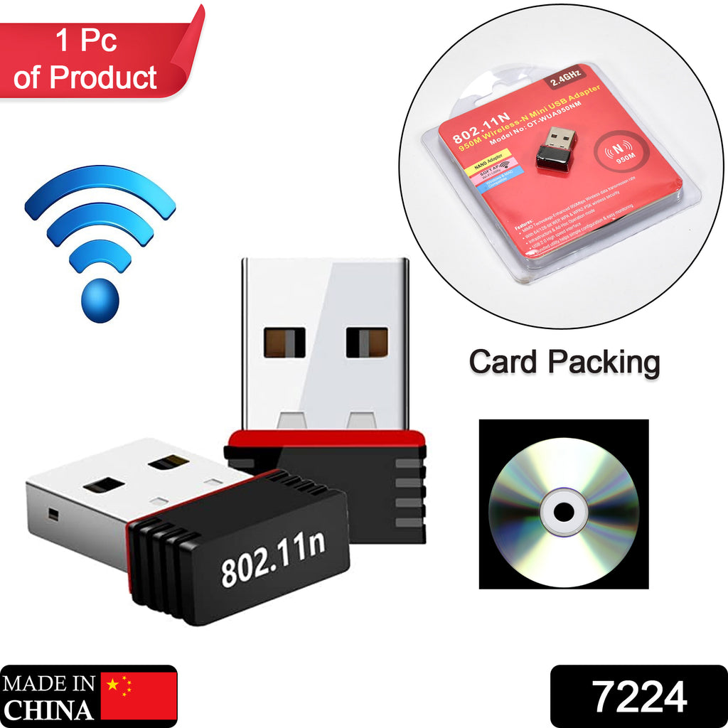 7224 Wi-fi Receiver Wireless Mini Wi-fi Network Adapter With With Driver Cd For Computer  Laptop And Etc Device Use - TREND BUY