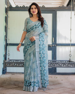 Breeze Linen Saree Women's | for Brunches & Summer Soirées by OCEAN