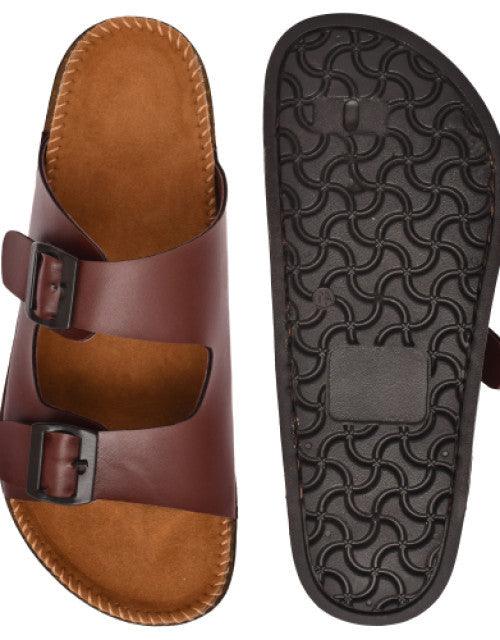 Brown Men's Floater Sandals – Comfortable Casual Footwear - TREND BUY